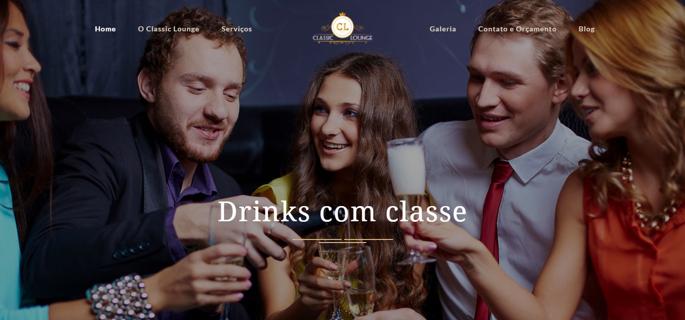 Site Classic Lounge - Portfólio Agência Mídia Correta